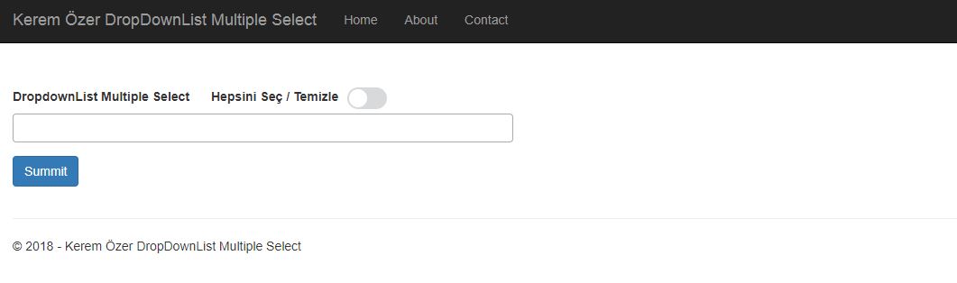 ASP NET Core Dropdownlist Multiple Select | Kerem Özer | Not Defteri